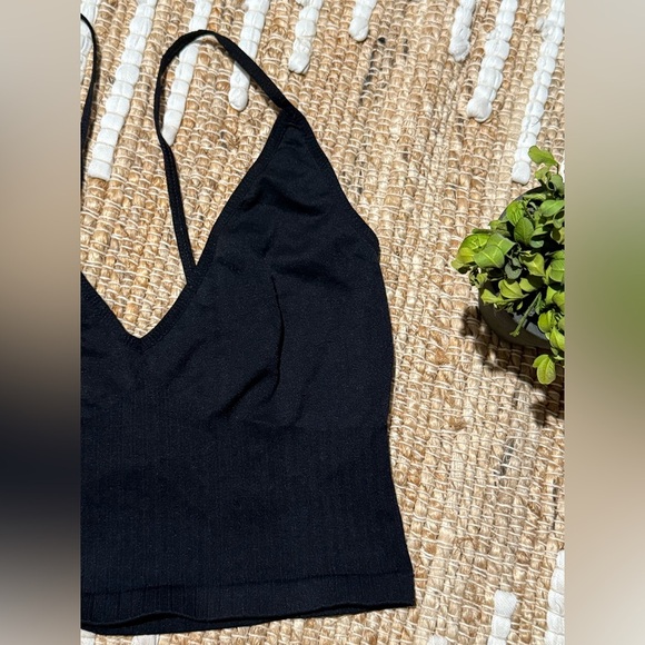Free People Black Fitted Crop Tank Top - Picture 6 of 7